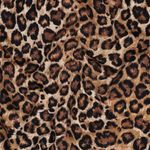 Jersey - Estampado digital de leopardo con efecto peludo, color camel Jersey - Estampado digital de leopardo con efecto peludo, color camel