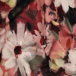 Sommarsweatshirt – French Terry med digitalt tryckta blommor, färg: Bordeaux