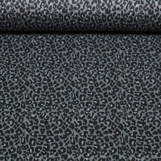 Viskose-Stricksweat - Leo Lurex Grau Multicolor Viskose-Stricksweat - Leo Lurex Grau Multicolor