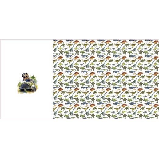Panneau jersey - Dinos safari écru Panneau jersey - Dinos safari écru