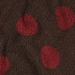 Teddy - Jacquard met stippen, donkerbruin en bordeauxrood Teddy - Jacquard met stippen, donkerbruin en bordeauxrood