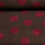 Teddy - Jacquard Punkte Dunkelbraun Bordeaux