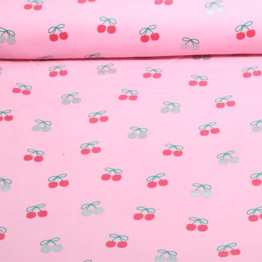 Babycord - Kirschen Rosa Babycord - Kirschen Rosa