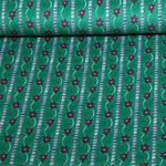Velours côtelé Babycord / Impression numérique florale à rayures, Vert bouteille Velours côtelé Babycord / Impression numérique florale à rayures, Vert bouteille