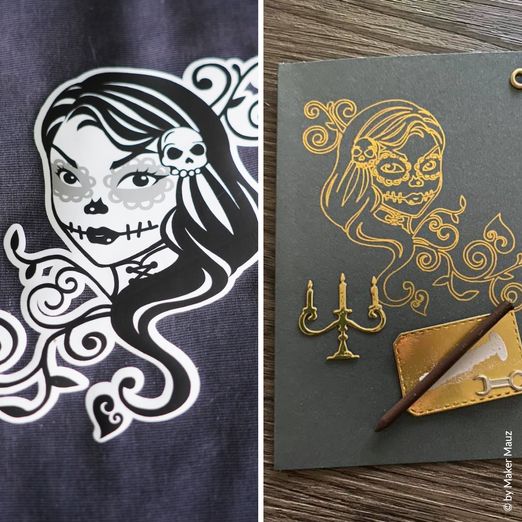 Plotterdatei – La Catrina Totenkopf Lady - eBook