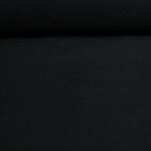 Bio Baumwoll-Fleece Holger - Uni Schwarz Bio Baumwoll-Fleece Holger - Uni Schwarz