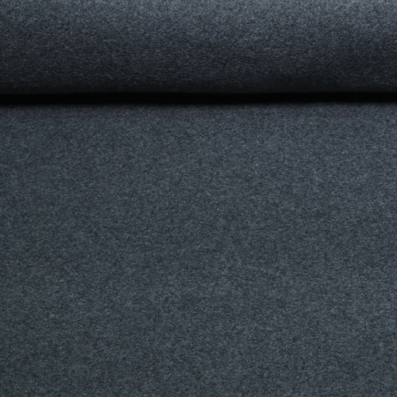 Bio Baumwoll-Fleece Holger - Uni Anthrazit Melange-0 Bio Baumwoll-Fleece Holger - Uni Anthrazit Melange-0