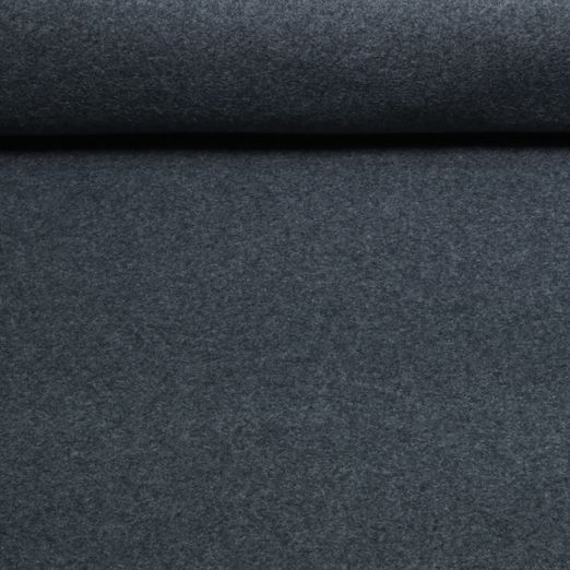 Bio Baumwoll-Fleece Holger - Uni Anthrazit Melange Bio Baumwoll-Fleece Holger - Uni Anthrazit Melange