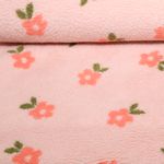 Teddyfleece -Jacquard Blumen Hellrosa Teddyfleece -Jacquard Blumen Hellrosa