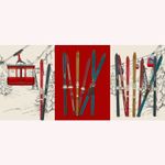 Canvas Geschirrtücher Panel - Ski Multicolor Canvas Geschirrtücher Panel - Ski Multicolor