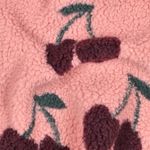 Teddyfleece - Jacquard Kirschen Rosa Teddyfleece - Jacquard Kirschen Rosa