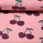Polaire teddy - Jacquard cerises roses Polaire teddy - Jacquard cerises roses