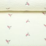 Polaire teddy - Broderie fleurs Ecru Polaire teddy - Broderie fleurs Ecru