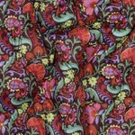 Gesteppter Stoff - Doubleface Digital Blumen Braun Multicolor Wattiert Gesteppter Stoff - Doubleface Digital Blumen Braun Multicolor Wattiert