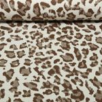 Jersey jacquard léopard Beige Jersey jacquard léopard Beige