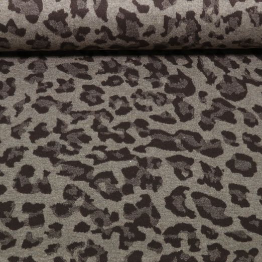 Jersey Romanit - Jacquard léopard marron Jersey Romanit - Jacquard léopard marron