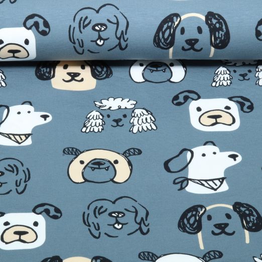 Jersey - Hunde Stahlblau
