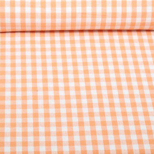 Baumwoll-Webware - Karo Orange Baumwoll-Webware - Karo Orange