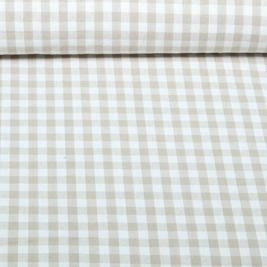 Baumwoll-Webware - Karo Beige Baumwoll-Webware - Karo Beige
