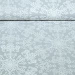 Baumwoll-Webware - Eiskristalle Grau Baumwoll-Webware - Eiskristalle Grau