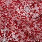 Tessuto di cotone - Cristalli di ghiaccio rossi Tessuto di cotone - Cristalli di ghiaccio rossi