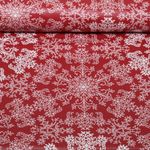 Coton enduit - Cristaux de glace rouges Coton enduit - Cristaux de glace rouges