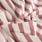 Letnia bluza z materiału organic, French Terry, z namalowanymi paskami, kolor ecru i fioletowo-różowy