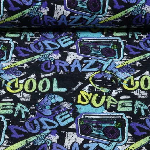 Jogging - Pantalon Graffiti noir gratté Jogging - Pantalon Graffiti noir gratté