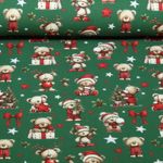 Jersey - Oursons de Noël en impression numérique, vert