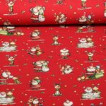 Jersey - Digital Weihnachtsmann und Elch Rot