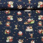 Jersey - Digital Weihnachtsmann und Elch Navy Jersey - Digital Weihnachtsmann und Elch Navy