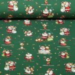 Jersey - Digital Weihnachtsmann und Elch Grün