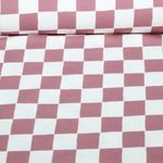 Bio Sommersweat - French Terry Karo Ecru Mauve
