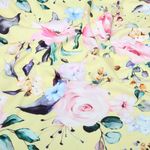 Jersey - Digitaal met rozen, zachtgeel
