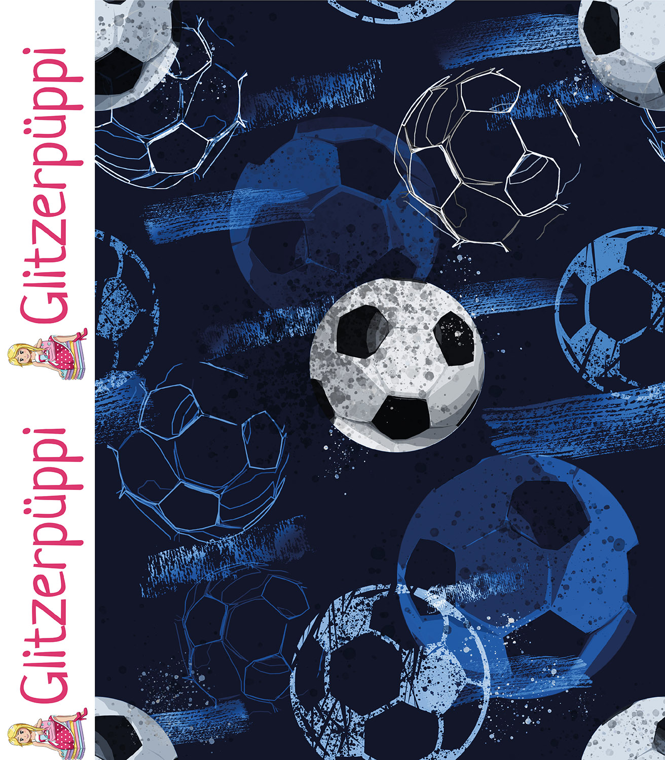 Jersey - Glitzerpüppi Impression numérique Football Bleu-1 Jersey - Glitzerpüppi Impression numérique Football Bleu-1