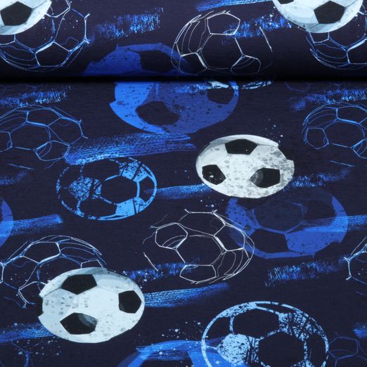 Jersey - Glitzerpüppi Impression numérique Football Bleu Jersey - Glitzerpüppi Impression numérique Football Bleu