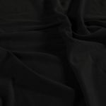 Jersey de viscose – lavado à areia, tingido no fio, preto liso