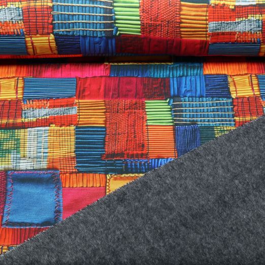 Alpenfleece - Digital Patchwork Multicolor Alpenfleece - Digital Patchwork Multicolor
