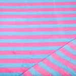 Kuschelfleece - Streifen Rosa Hellblau