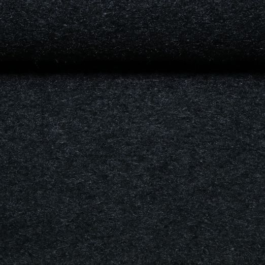 Mantelstoff - Woll Boucle Schwarz Mantelstoff - Woll Boucle Schwarz