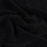 Materiał na płaszcz – czarna wełna bouclé Materiał na płaszcz – czarna wełna bouclé