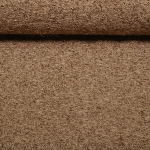 Mantelstoff - Woll Boucle Kamelbraun