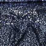 Jersey - Leopardo glitterato nero e argento, laminato, leggermente trasparente Jersey - Leopardo glitterato nero e argento, laminato, leggermente trasparente