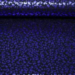 Jersey - Paillettes, motif léopard, Noir et Bleu, filmé, légèrement transparent Jersey - Paillettes, motif léopard, Noir et Bleu, filmé, légèrement transparent