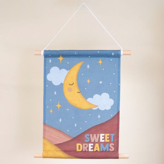 Canvas Panel -  Qjutie & the Qjutest Wandbehang Sweet Dreams Blau
