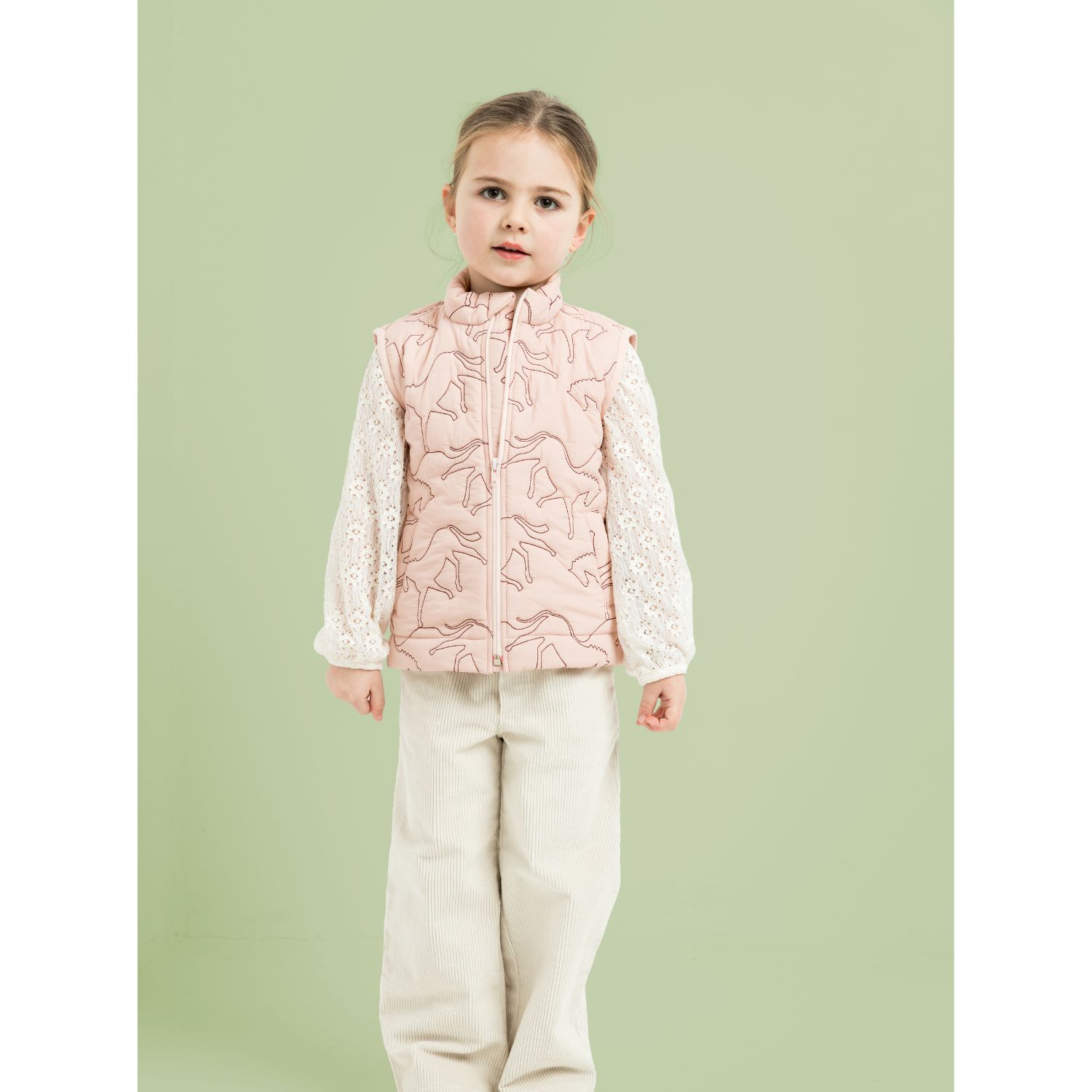Gesteppter Stoff - Qjutie & the Qjutest Quilt Pferde Bestickt Rosa-1 Gesteppter Stoff - Qjutie & the Qjutest Quilt Pferde Bestickt Rosa-1