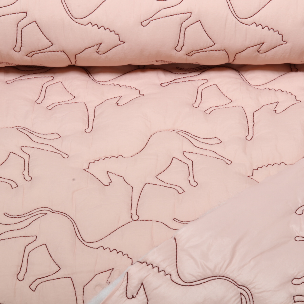 Gesteppter Stoff - Qjutie & the Qjutest Quilt Pferde Bestickt Rosa-0 Gesteppter Stoff - Qjutie & the Qjutest Quilt Pferde Bestickt Rosa-0