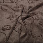 Cordon extensible - Motifs floraux brodés, Marron foncé Cordon extensible - Motifs floraux brodés, Marron foncé