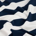 Romanit Jersey – Blokstriber 72 mm Navy Ecru, garnfarvet Romanit Jersey – Blokstriber 72 mm Navy Ecru, garnfarvet