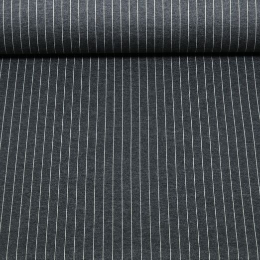 Jersey - Rayures fines jacquard gris Jersey - Rayures fines jacquard gris